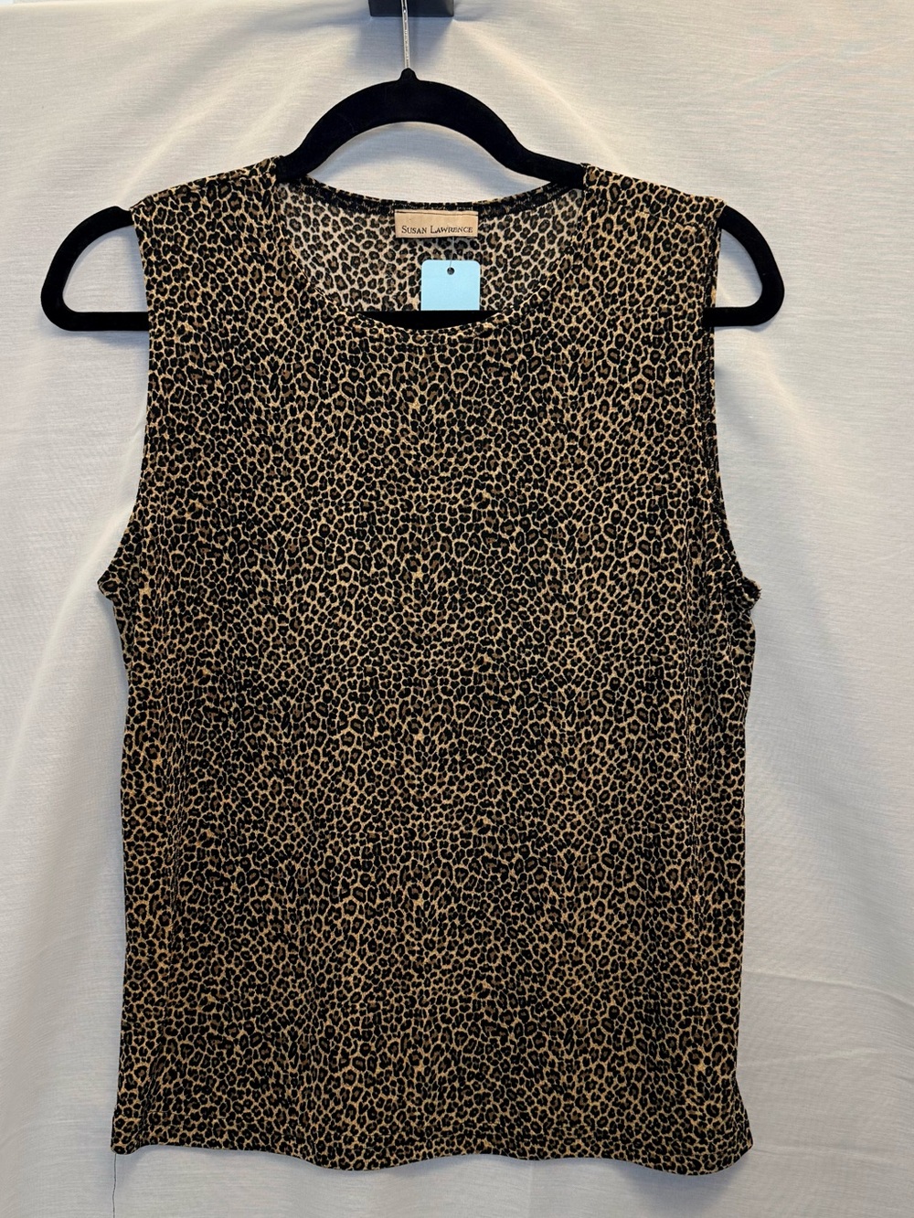 Susan Lawrence Leopard-Print Sleeveless Tank - Brown & Black